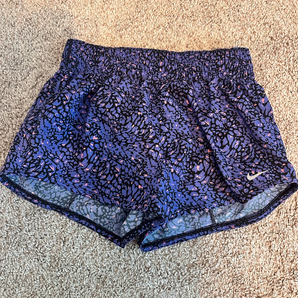 Nike Women's Purple and Black Athletic Shorts
